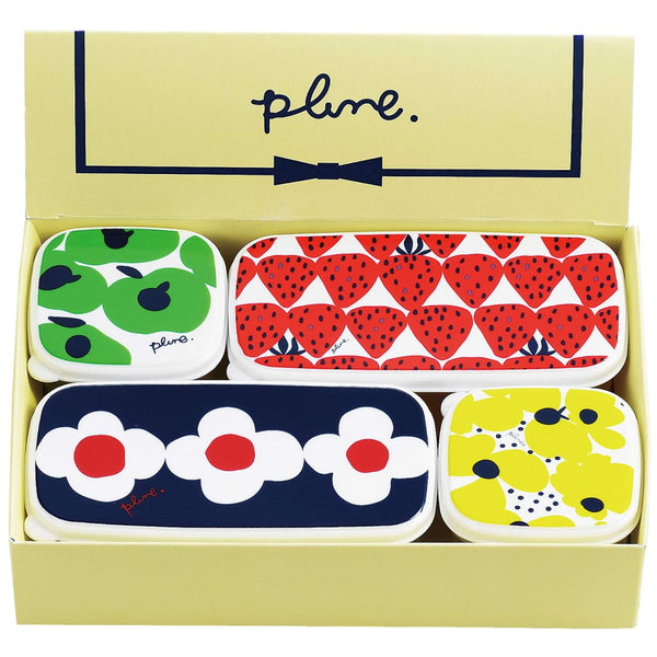 Plune Food Storage Box 4-Piece Set Suitable for Refrigerator and Microwave Oven( 2 Size available )