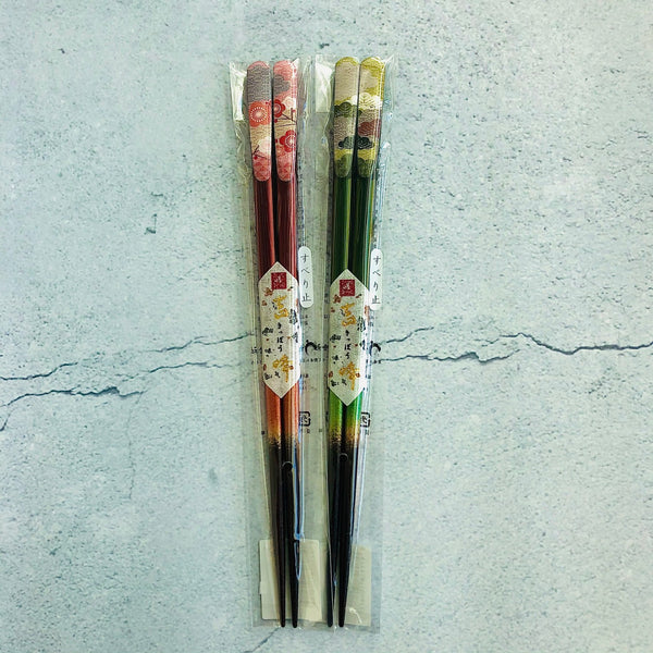 Kawai Japan Japanese Pattern Chopsticks Fukuju Red