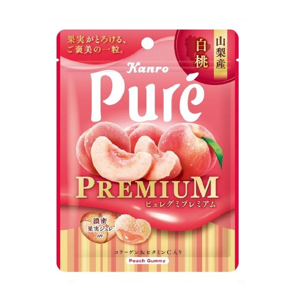 Kanro Pure Gummy Premium Yamanashi White Peach 54g