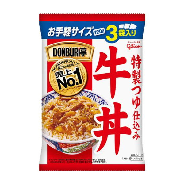 Glico Japan DONBURITEI Gyudon 3-meal pack (120g*3 bags)
