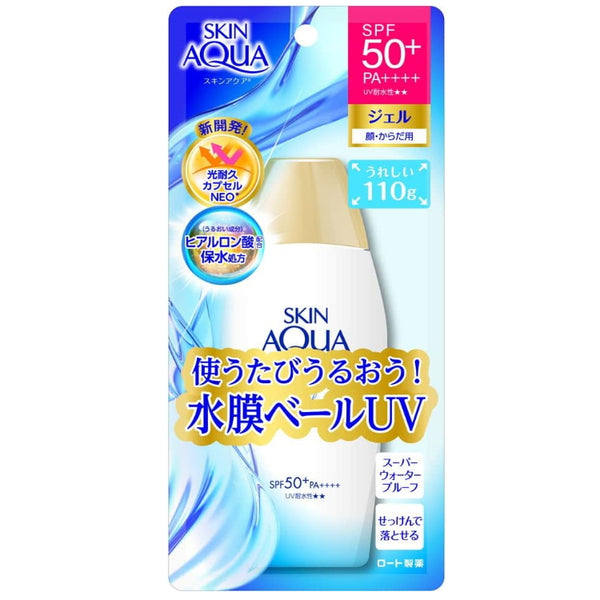 ロート製薬 スキンアクア UV スーパーモイスチャージェル 日焼け止め SPF50+/PA++++ 110g