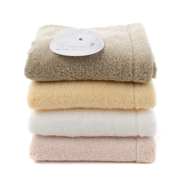 Hartwell Japan Cotton100% Face Towel 34*75cm USAGINOMOFUMOFU ( 2 Colors Available )