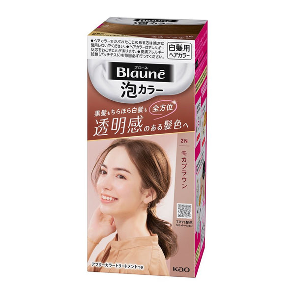 KAO Japan Blaune White Hair With Foam Hair Dye Natural Series 108ml ( 7 Colors Available )