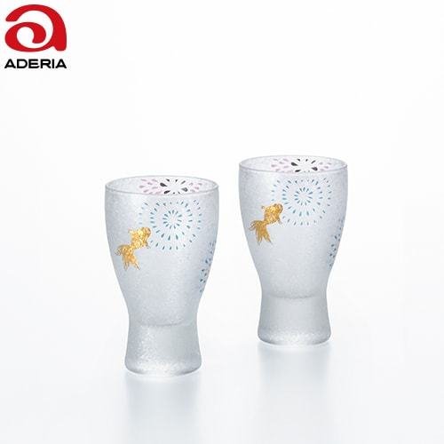 ADERIA JAPAN Ice Glass Golden Fish Sparkling Wine Glass Gift Set 100ml*2