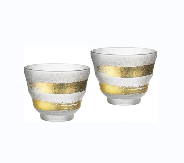 ADERIA JAPAN Ice Glass Tea Cup Gift Box 205ml*2