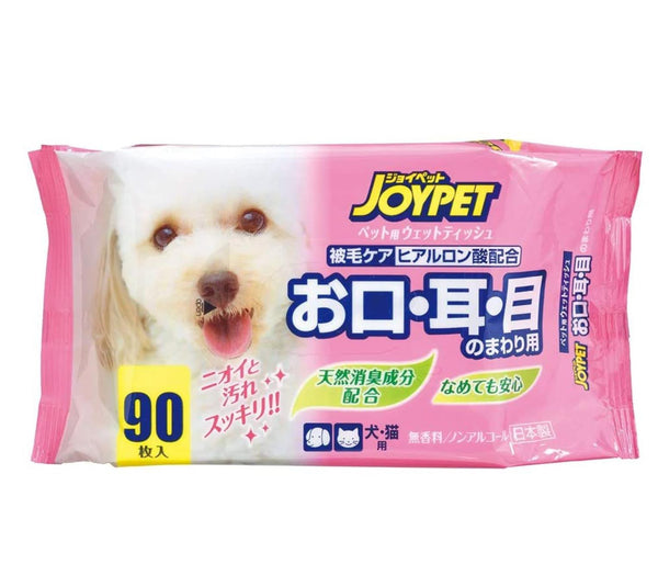 Earth Japan 貓狗口鼻清潔毛巾 90 片
