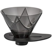 HARIO JAPAN Heat Resistant Glass Coffee Filter Clear Black 142x116x94mm