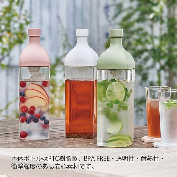 ハリオジャパン 耐熱ガラス 水出しスクエアボトル 1200ml(全3色)