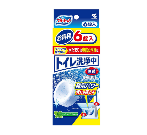 KOBAYASHI Japan Toilet Cleaning Tablet 6 Tablets Fresh Mint Scent