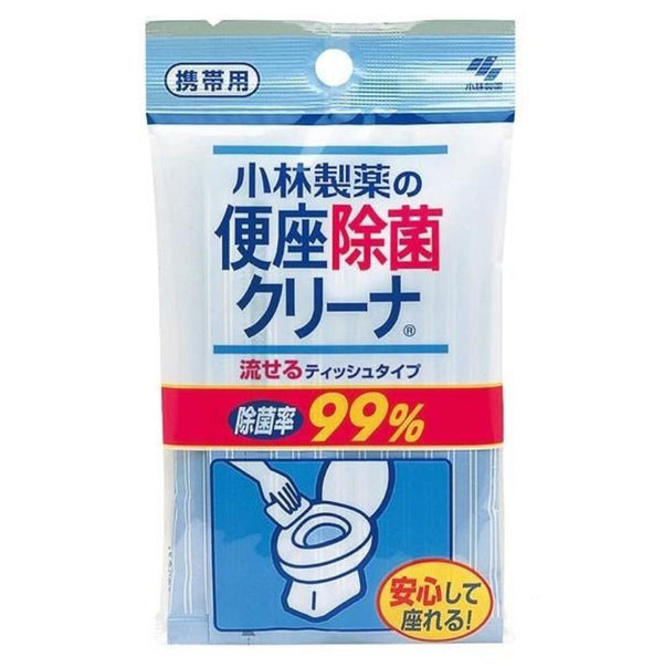 KOBAYASHI Japan Portable Toilet Seat Disinfection and Cleaning Towel Tissue 10 Pieces