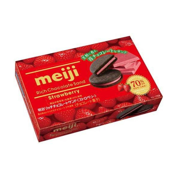 Meiji Japan Rich Strawberry Chocolate Sandwich (6 pieces)
