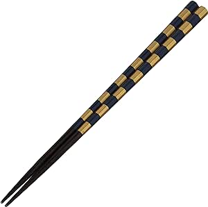 Kawai Japan Chopsticks Gold Grate Navy Blue
