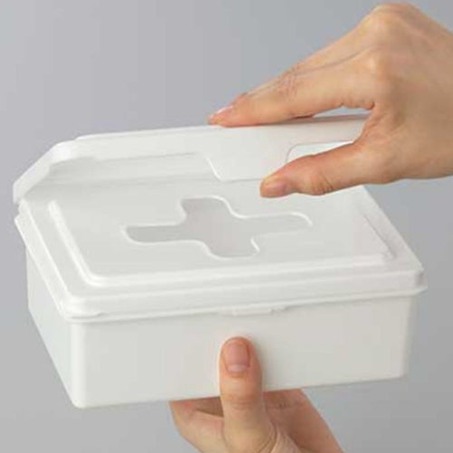 INOMATA Japan Wet Wipes Storage Box White L 17*12.9*6.6cm