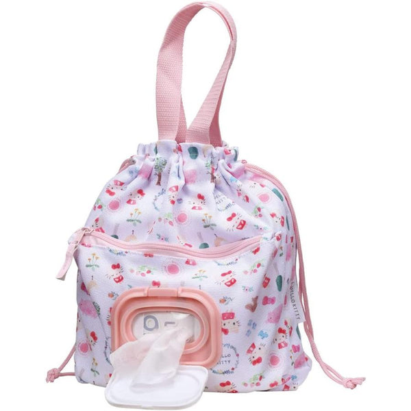 Skater Japan Diaper Drawstring Bag with Wipe Pocket （4 style avilable）