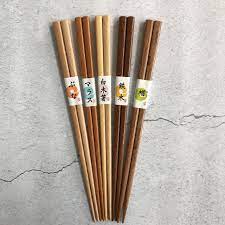 Kawai Japan Wood Original Color Chopsticks Set (5 Pairs) 22.5cm