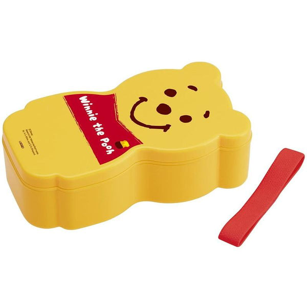 Skater Japan Winnie the Pooh die-cut lunch box 1 tier [capacity 400ml] (15.0cm chopsticks included)